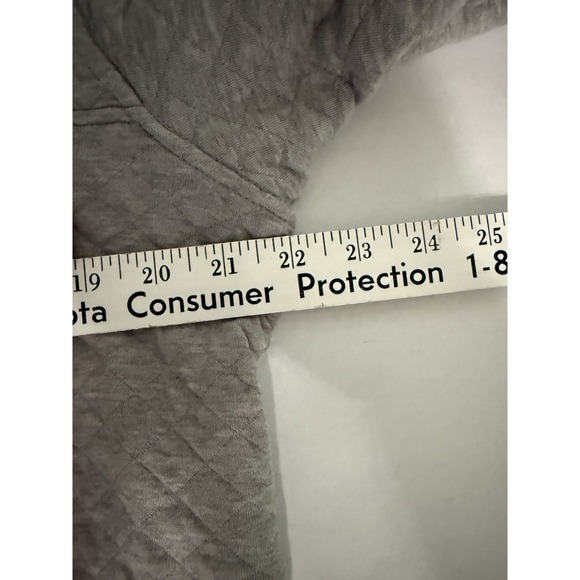 Patagonia Pullover Women L Gray Organic Cotton Blend Quilted Snap-T *FLAW READ - Picture 6 of 7